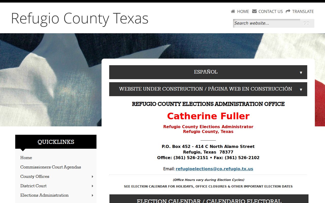 Refugio County warrant search, JP precinct assignment information